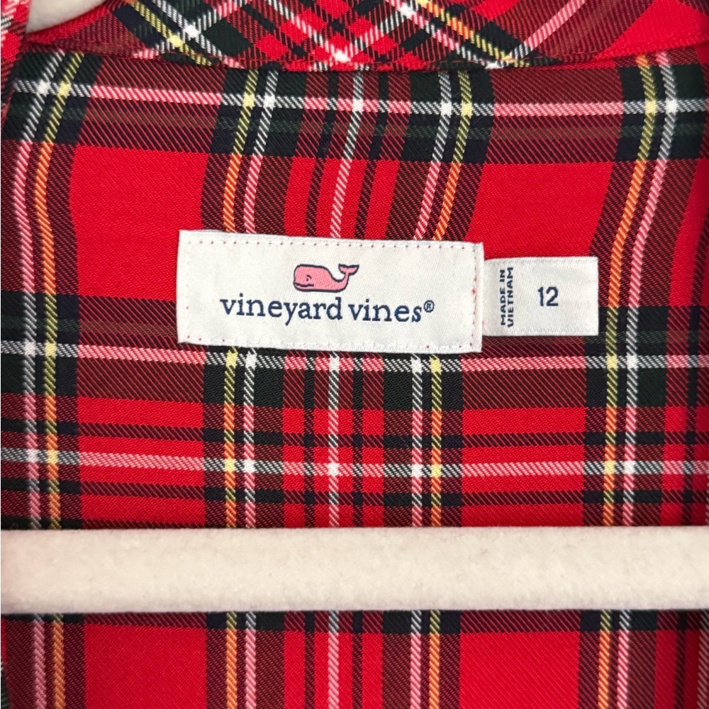 Vineyard Vines Women’s Red Plaid Button-Up Shirt - Picture 2 of 6